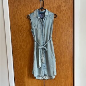 Seraphine Maternity Sleeveless Denim Dress